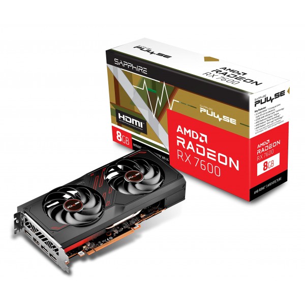 Scheda video SAPPHIRE Pulse RADEON RX 7600 8GB Gaming GDDR6