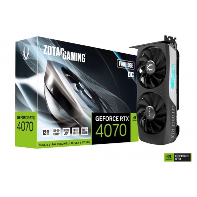 Scheda Video Zotac GeForce RTX 4070 Twin Edge OC NVIDIA 12 GB GDDR6X