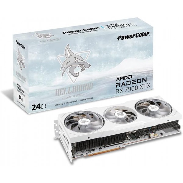 Scheda video PowerColor Radeon Spectral White Hellhound RX 7900 XTX 24GB GDDR6