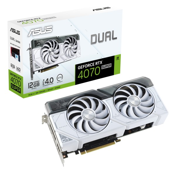 Scheda Video Asus Geforce RTX 4070 SUPER DUAL White Edition