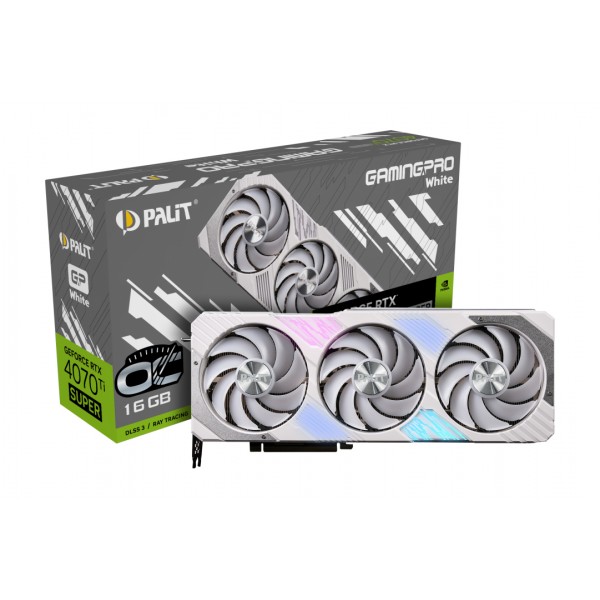 Scheda Video Palit GeForce RTX 4070 Ti Super 16 GB Gaming Pro White OC