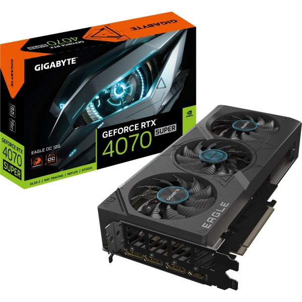 Scheda Video Gigabyte Nvidia GeForce RTX 4070 SUPER EAGLE OC 12GB GDDR6X