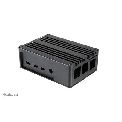 Akasa Raspberry Pi (Model Pi 4B) GehÃ¤use, Aluminium - schwarz