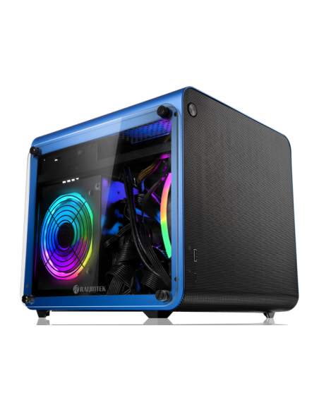 Case Raijintek METIS EVO TG Mini-ITX Vetro Temperato Blu