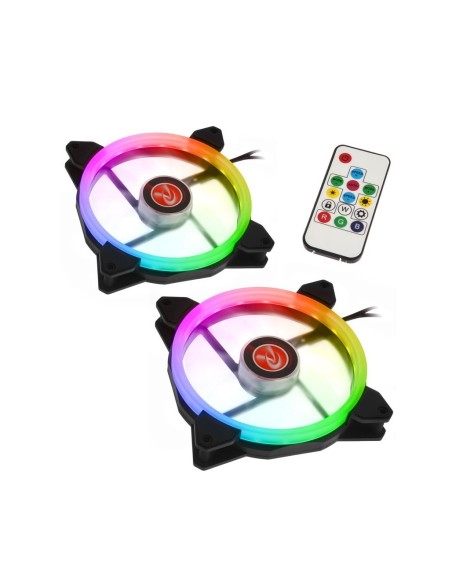 Ventola Raijintek IRIS 14 Rainbow RGB LED kit da 2 con controller 140mm