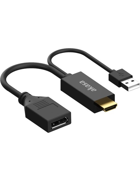 Cavo adattatore da HDMI a DisplayPort Akasa Nero