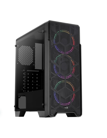 Case Aerocool Ore Nero Vetro Temperato Midi Tower