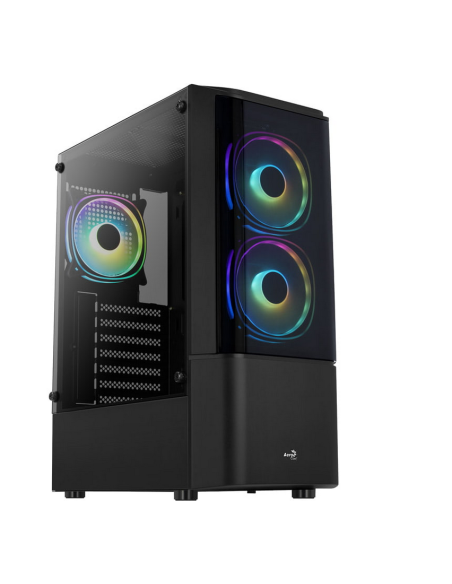 Case Aerocool Quantum v2 TG Nero Grigio Vetro Temperato Midi Tower