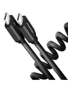 Cavo Axagon USB-C a USB-C, 1 m, USB 2.0, 2,4 A, ALU, PVC - Nero