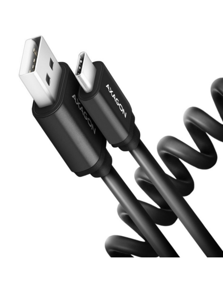 Cavo Axagon USB-C a USB-A, 1 m, USB 2.0, 2,4 A, ALU, PVC - Nero