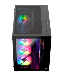 Case Aerocool Dryft BK-v2 Mini-Tower FRGB Vetro Temperato Nero