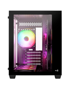 Case Aerocool Dryft BK-v2 Mini-Tower FRGB Vetro Temperato Nero