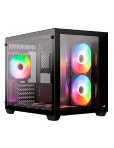 Case Aerocool Dryft BK-v2 Mini-Tower FRGB Vetro Temperato Nero