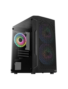 Case Aerocool Trinity G-BK-v3 Mini-Tower LED Vetro Temperato Nero