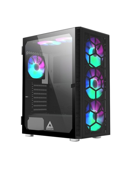 Case Montech X3 Glass Midi-Tower RGB Vetro Temperato Nero