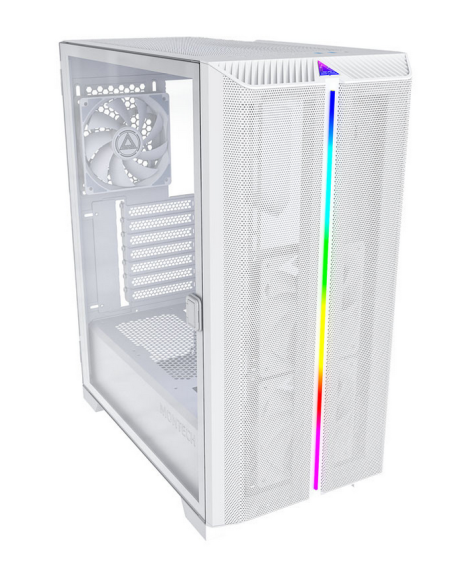 Case Montech SKY ONE Lite Midi-Tower Vetro Temperato Bianco