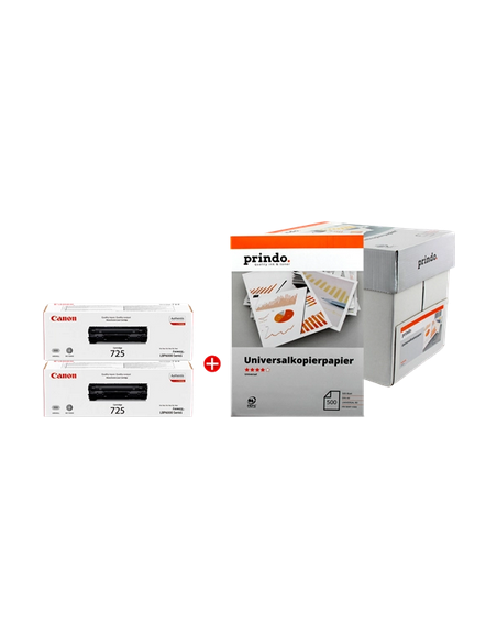 Value Pack Canon nero / Bianco 725 MCVP + Prindo Universal Papier