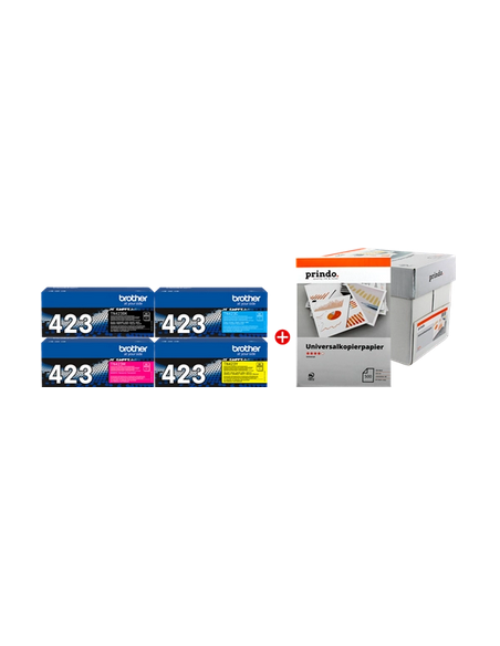 Value Pack Brother nero / ciano / magenta / giallo TN-423 MCVP + Prindo Universal Papier 18500 pagine