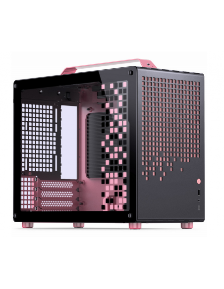 Case Jonsplus MATX Z20 Mini Tower Nero/Rosa