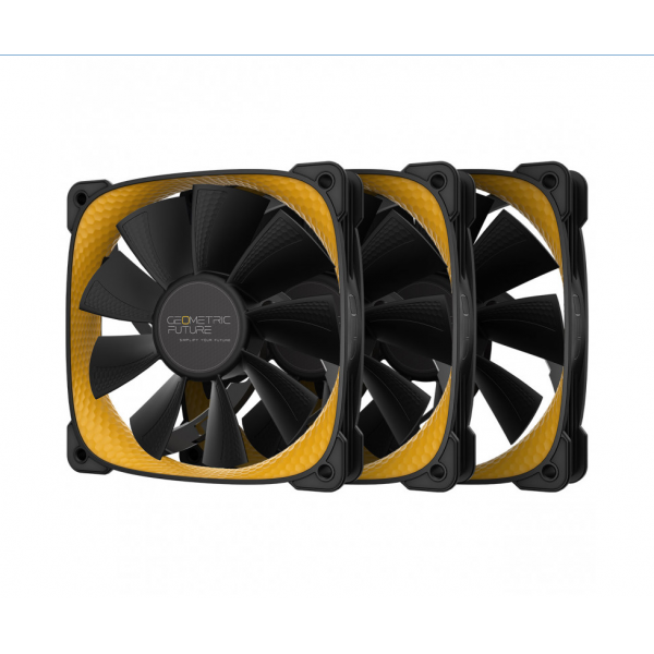 Ventola Squama 2505Y RGB ventilatore confezione da 3 120 mm nero/giallo