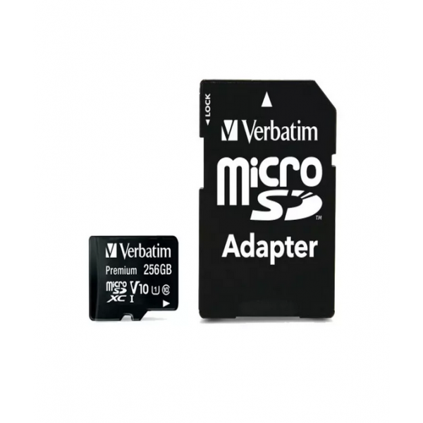 SCHEDA MICRO SDXC VERBATIM 256GB PREMIUM UHS-1 CLASS 10